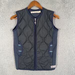 Untouched World New Zealand Womens Size 10 Blue Merino Wool Vest